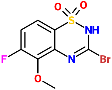 (image for) MC017774 3-Bromo-6-fluoro-5-methoxy-2H-benzo[e][1,2,4]thiadiazine 1,1-dioxide